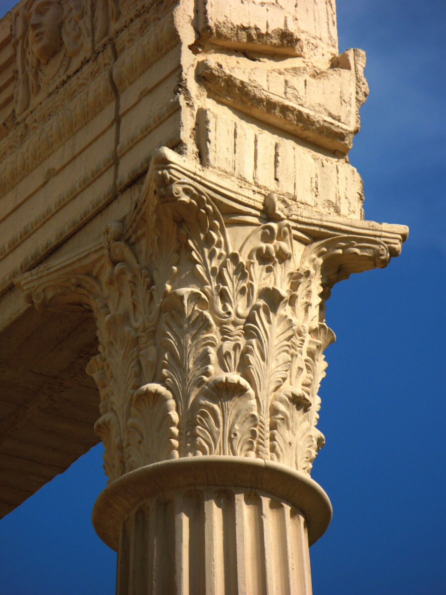 peyzaj, park, uzuncaburç, sütun, korint